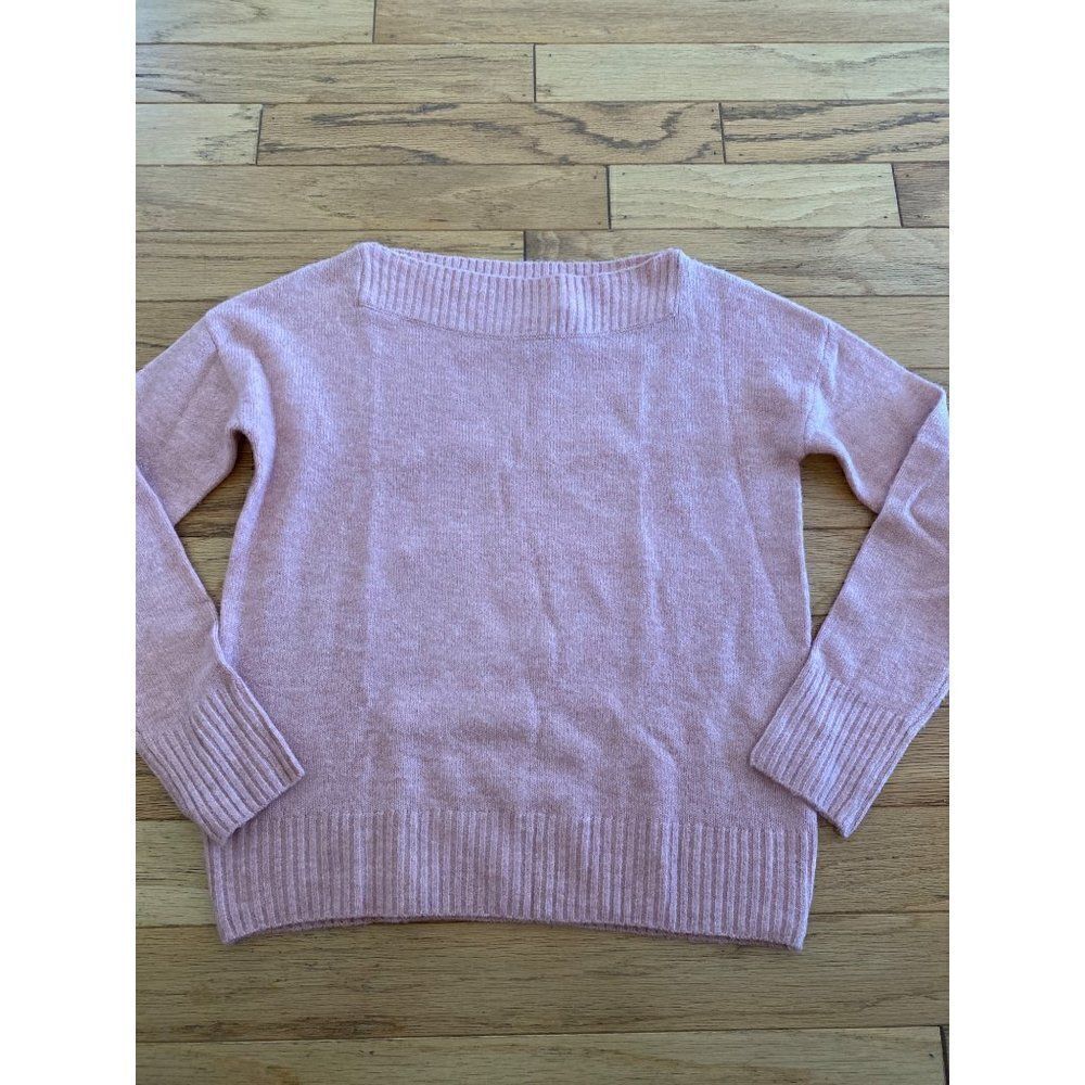 Marled women’s soft pink off the shoulder long sleeve casual sweater size XS
